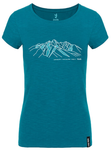 Damska koszulka trekkingowa Corrine W T-shirt SS teal mountains Zajo