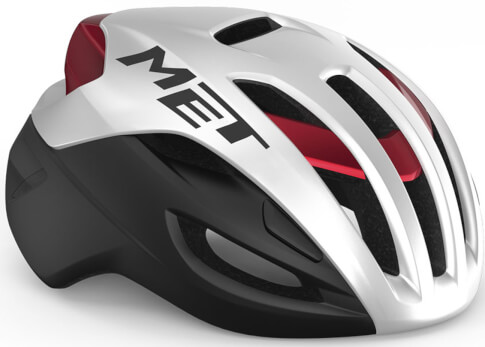 Kask szosowy Rivale II MIPS biało-czarno-czerwony matowy/połysk Met