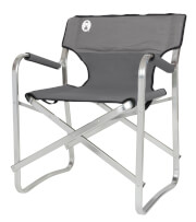 Kompaktowe krzesło turystyczne Deck Chair aluminium grey Coleman
