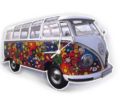 Zegar ścienny T1 Bulli Flower VW Collection