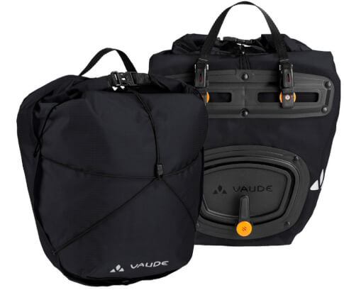 Lekkie sakwy rowerowe przednie Aqua Front Light 11L black VAUDE