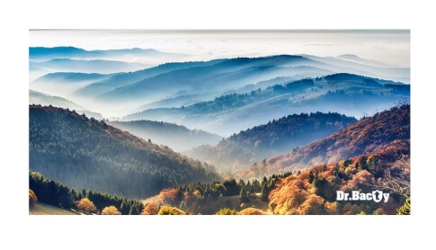 Antybakteryjny ręcznik szybkoschnący 60x130 mountain view Dr Bacty