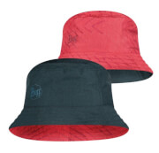 Kapelusz dwustronny Travel Bucket Hat collage red/black Buff