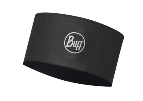 Turystyczna opaska na głowę Coolnet UV Wide Headband solid black Buff