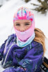 Dziecięca kominiarka sportowa Junior Polar Balaclava unicorn pink white Buff