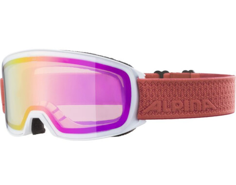 Gogle narciarskie M40 Nakiska white-coral szkło HM pink Alpina