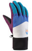 Damskie rękawice narciarskie retro Downtown Girl Ski blue-burgundy Viking