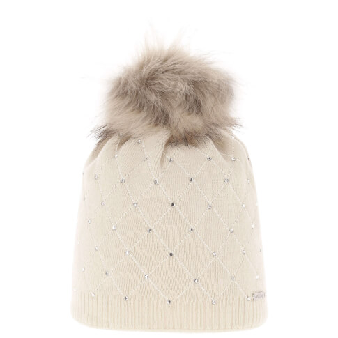 Elegancka zimowa czapka Saga Lady beżowa Viking