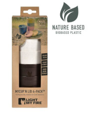 Zestaw kubków turystycznych MyCup'n Lid Short 4-pack cocoa cream Light My Fire