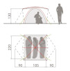Trekkingowy namiot 3-4 osobowy Campo Grande 3-4P chute green VAUDE