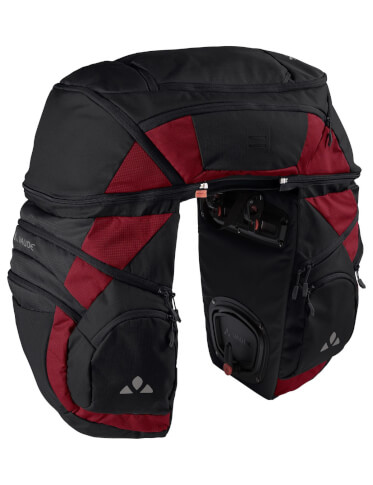 Torba rowerowa tylna Karakorum Pro 65L black/carmine VAUDE