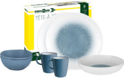 Zestaw obiadowy z melaminy tete-a-tete Meteore Azur 8 pcs Brunner