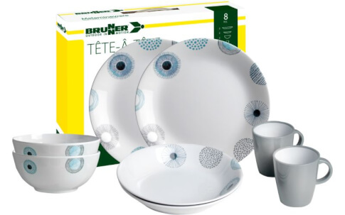 Zestaw obiadowy z melaminy tete-a-tete Deep Sea 8 pcs Brunner