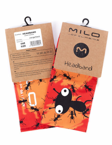 Opaska na głowę Headband orange/black Milo