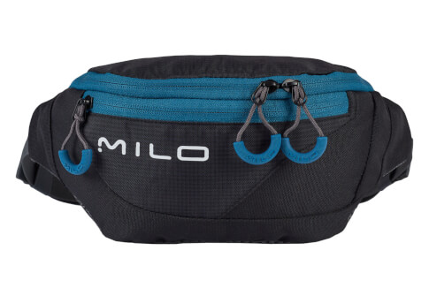 Obszerna saszetka biodrowa Meyo black/blue lagoon Milo