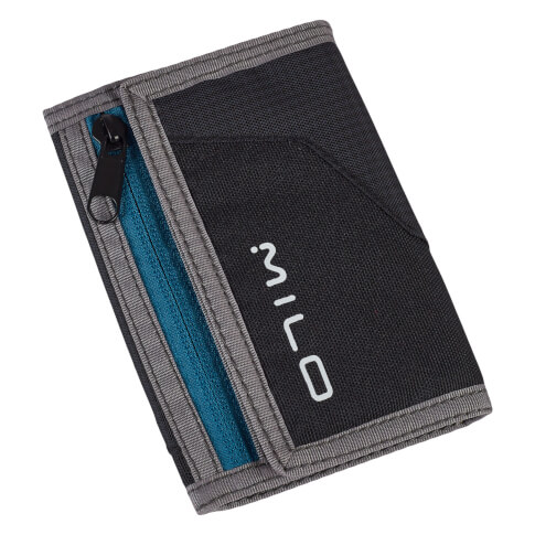 Turystyczny portfel Wally black/blue lagoon Milo