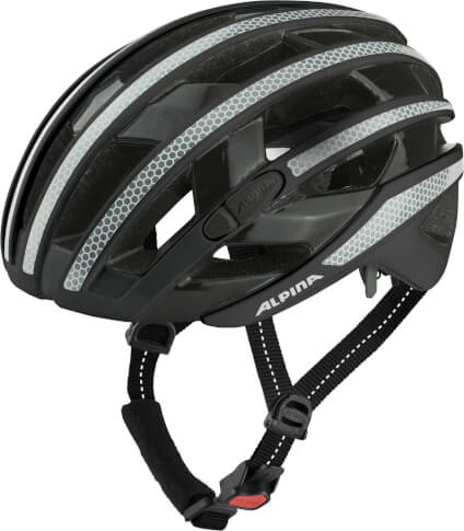 Ochronny kask rowerowy Ravel Reflective black gloss Alpina