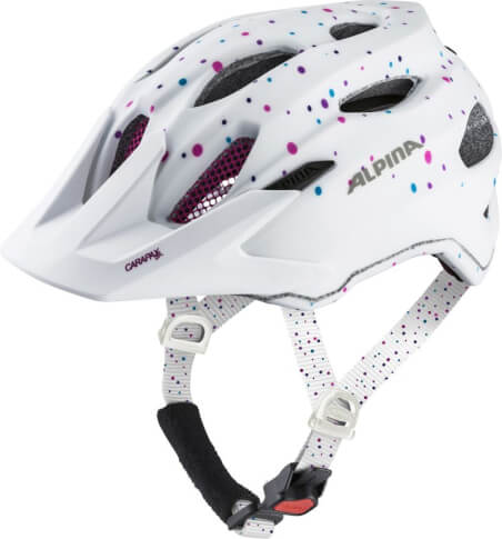 Kask rowerowy Carapax Junior white polka dots Alpina