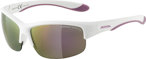 Okulary sportowe Junior Flexxy Youth HR white-purple matt szkło pink mirror cat 3 Alpina