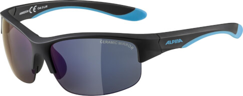 Okulary sportowe Junior Flexxy Youth HR black-blue matt szkło blue mirror cat 3 Alpina