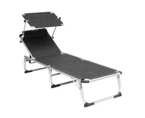 Biwakowe łóżko leżak z daszkiem Victoria black/grey Outwell