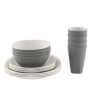 Zestaw naczyń turystycznych Gala 4 Person Dinner Set grey/sand Outwell