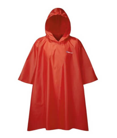 Poncho przeciwdeszczowe turystyczne Essential Poncho red Trekmates