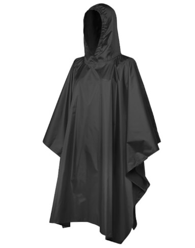 Poncho przeciwdeszczowe turystyczne Tour Poncho black Trekmates