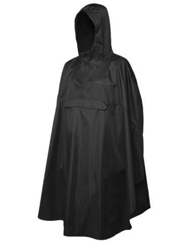 Poncho przeciwdeszczowe turystyczne Rove Poncho black Trekmates