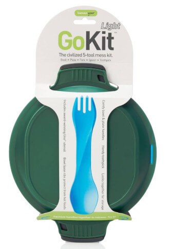 Zestaw obiadowy GoKit Light charcoal/green Humangear