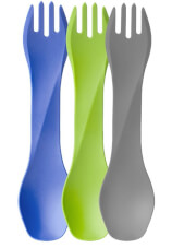 Zestaw 3 sporków GoBites Uno 3-Pack blue/grey/green Humangear