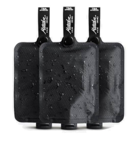 Butelki podróżne na płyny FlatPak Toiletry Bottles charcoal Matador