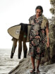 Poncho turystyczne Packable Towel Poncho marble floral Matador