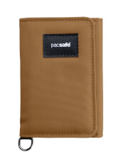 Portfel turystyczny antykradzieżowy RFIDsafe trifold wallet tan Pacsafe