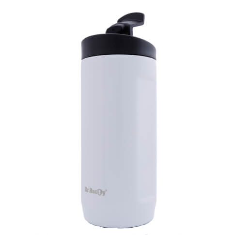 Turystyczny kubek termiczny Notus 2w1 360ml white Dr Bacty