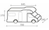 Kempingowy pokrowiec na kampera Camper Cover Design 12M 650-700 Brunner