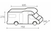 Kempingowy pokrowiec na kampera Camper Cover Design 12M 700-750 Brunner