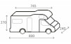 Kempingowy pokrowiec na kampera Camper Cover Design 12M 750-800 Brunner