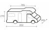 Kempingowy pokrowiec na kampera Camper Cover Design 12M 800-850 Brunner