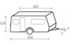 Pokrowiec na przyczepę kempingową 400-450 Caravan Cover Design 12M Brunner