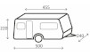 Pokrowiec na przyczepę kempingową 450-500 Caravan Cover Design 12M Brunner