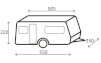 Pokrowiec na przyczepę kempingową 500-550 Caravan Cover Design 12M Brunner
