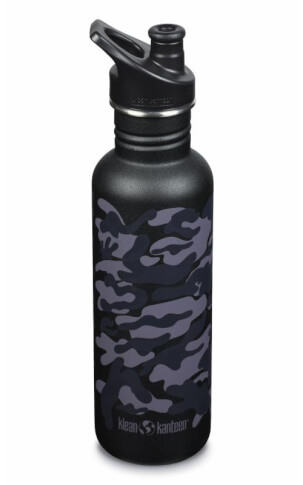 Butelka turystyczna Classic mit Sport Cap 800ml black camo Klean Kanteen 