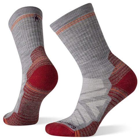 Damskie skarpety trekkingowe W'S Hike Light Cushion Crew Socks grey-red Smartwool