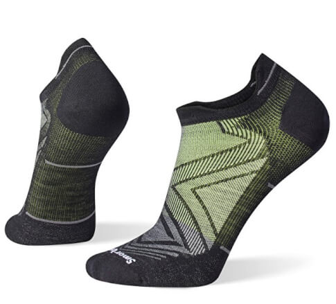 Krótkie skarpety biegowe M'S Run Zero Cushion Low Ankle black-green Smartwool