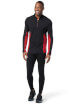 Koszulka z wełny merino M'S Merino Sport Long Sleeve 1/4 Zip black-red Smartwool