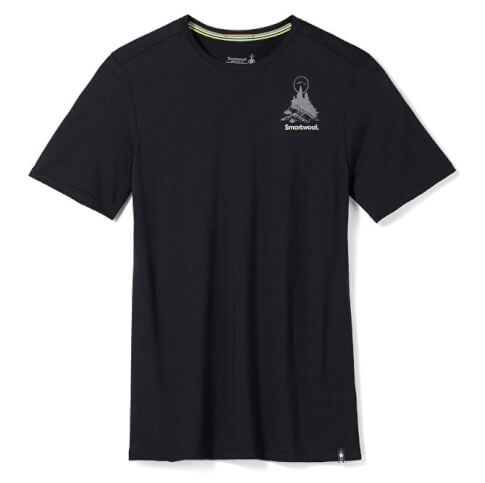 Koszulka z wełny merino M'S Wilderness Summit Short Sleeve Graphic Tee Slim Fit black Smartwool