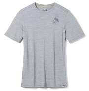 Koszulka z wełny merino M'S Wilderness Summit Short Sleeve Graphic Tee Slim Fit light grey Smartwool