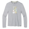 Koszulka z wełny merino M'S Winter Adventure Long Sleeve Graphic Tee Slim Fit light grey Smartwool