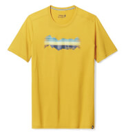Koszulka z wełny merino U'S Mountain Horizon Graphic Short Sleeve Tee Slim Fit honey gold Smartwool